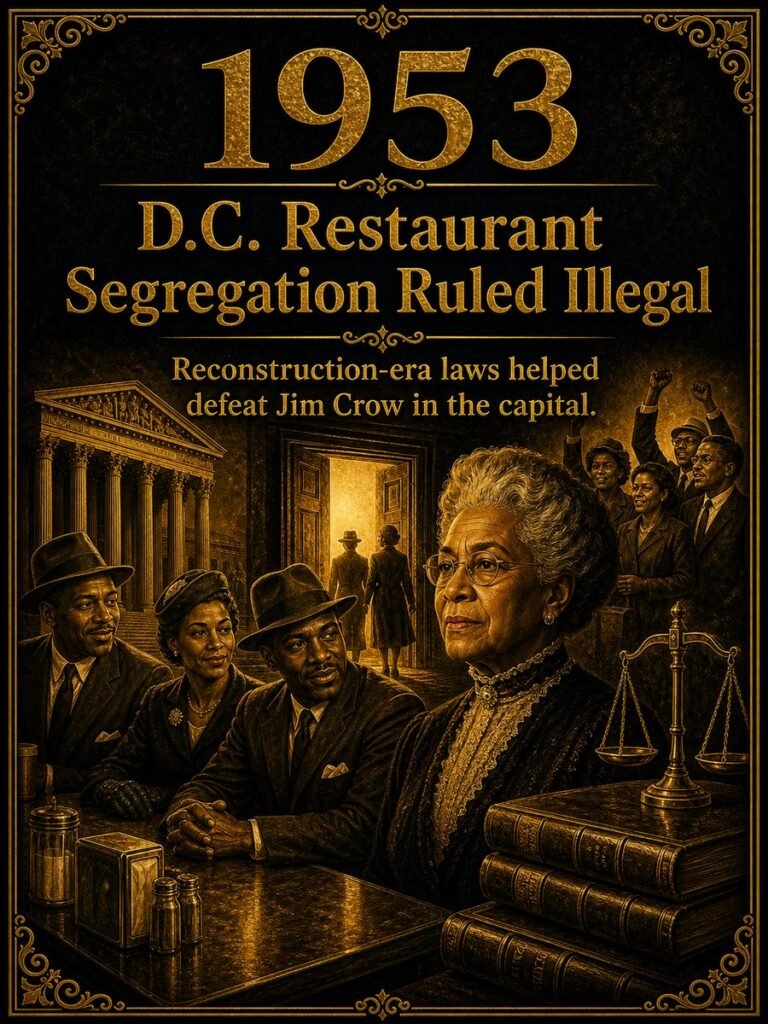 1953 — The Supreme Court rules against restaurant segregation in Washington, D.C