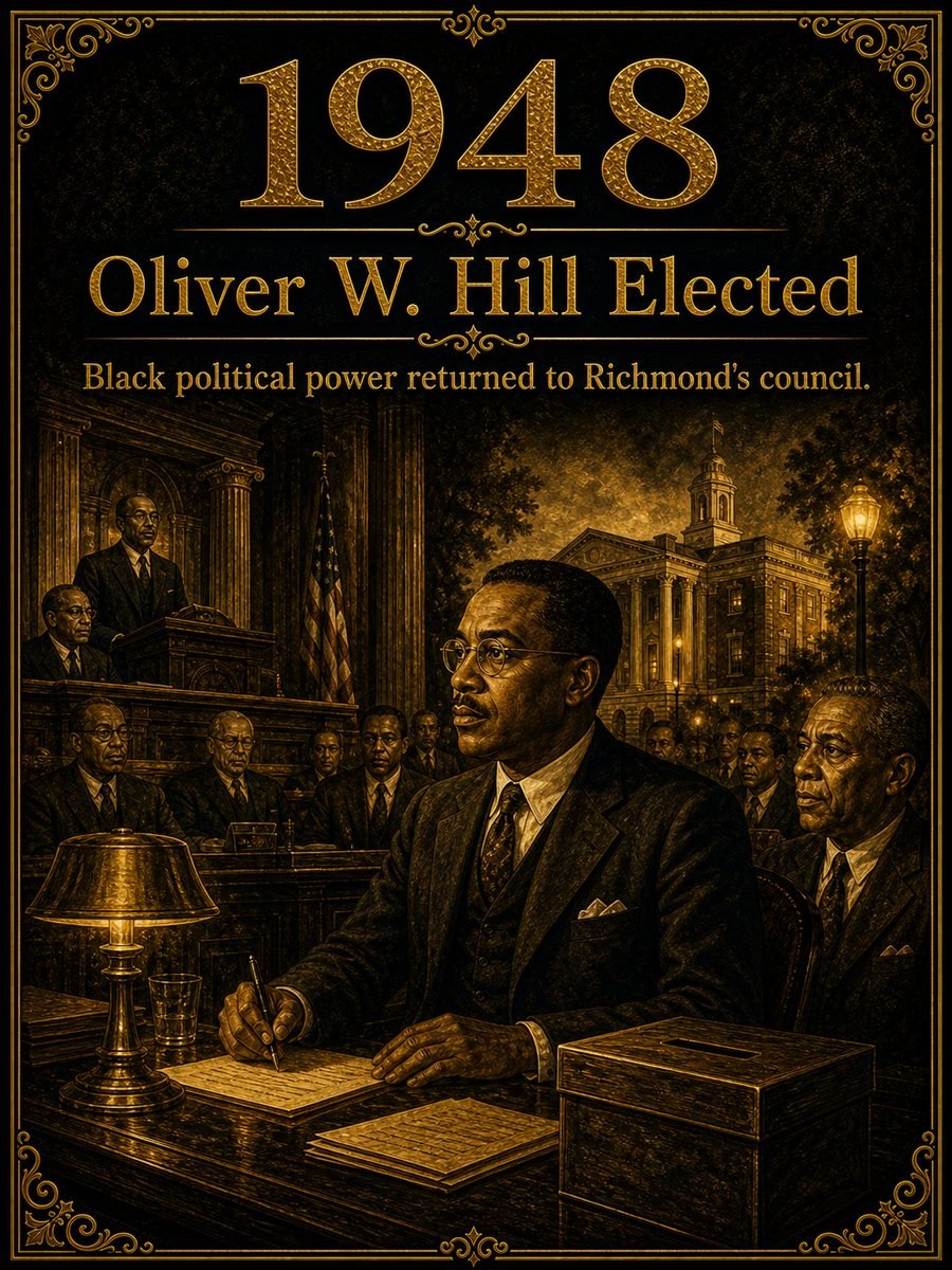 1948 — Oliver W. Hill is elected to Richmond City Council