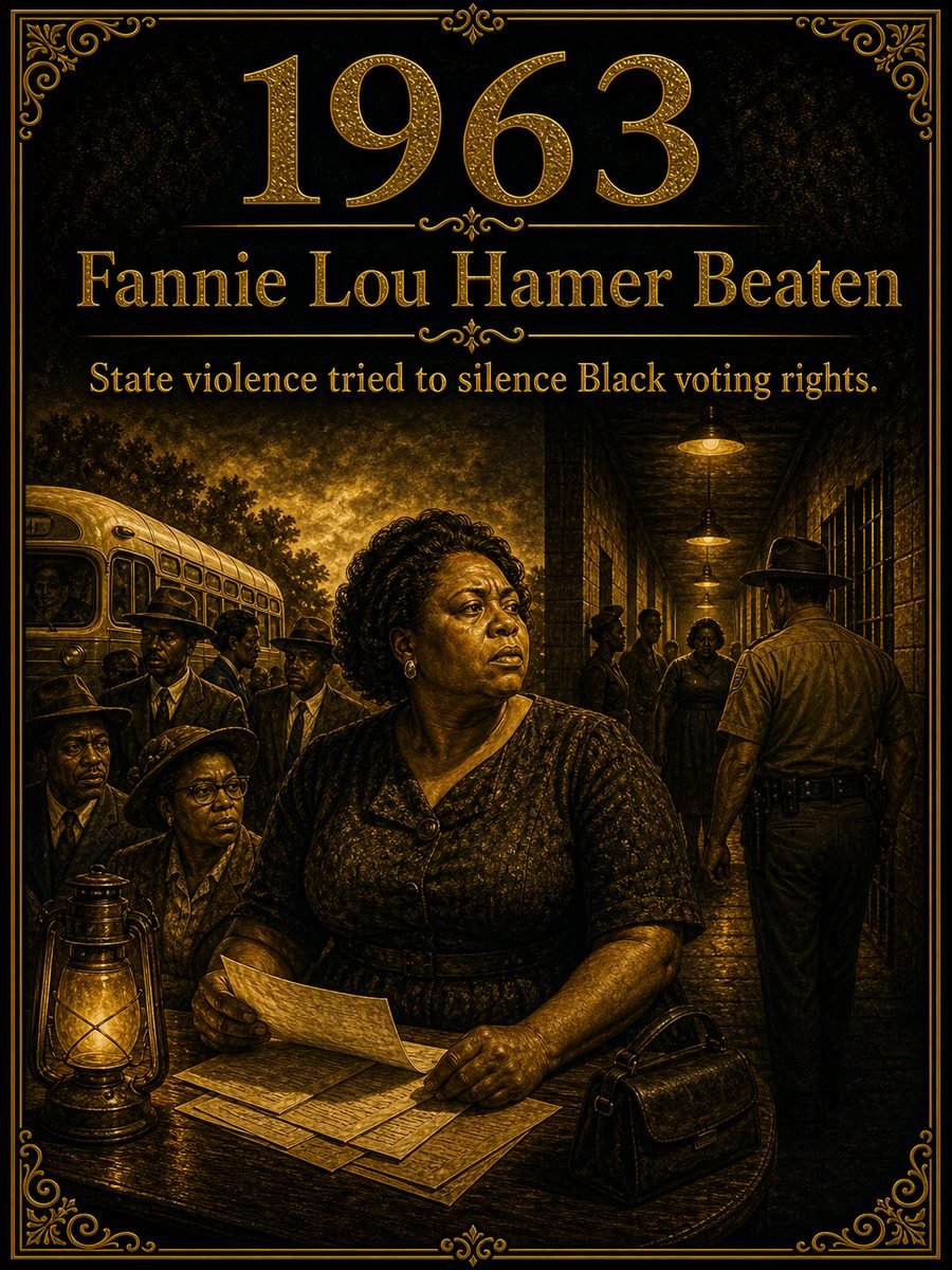 1963 — Fannie Lou Hamer is arrested and beaten in Mississippi