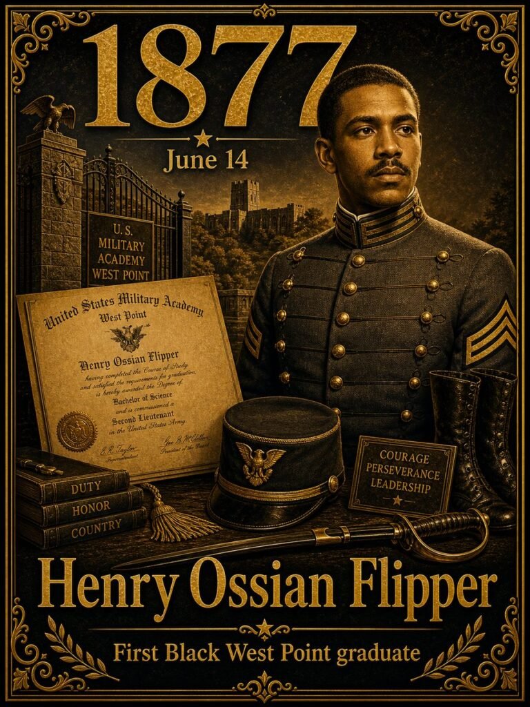 1877 — Henry Ossian Flipper graduates from West Point