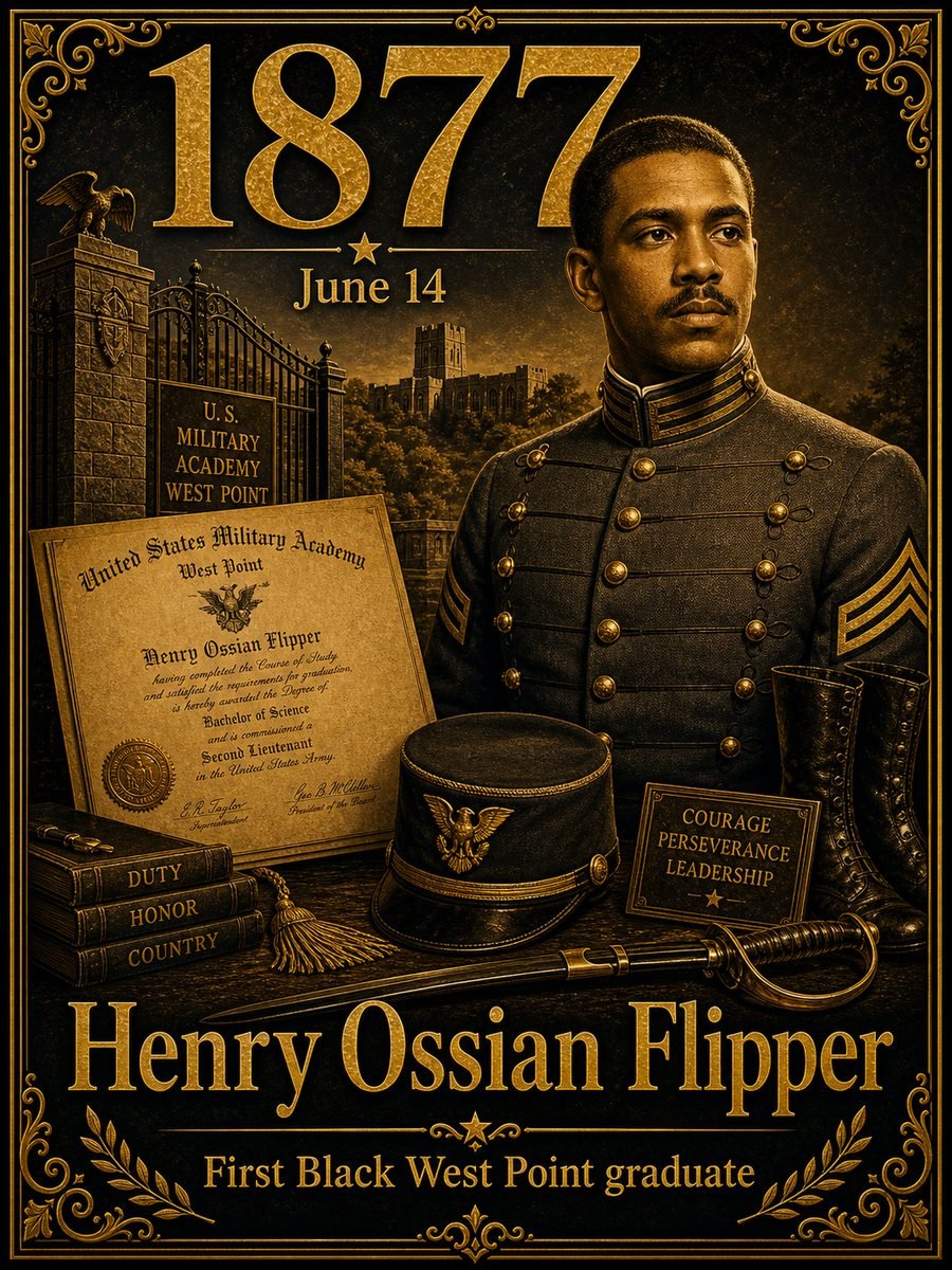 1877 — Henry Ossian Flipper graduates from West Point