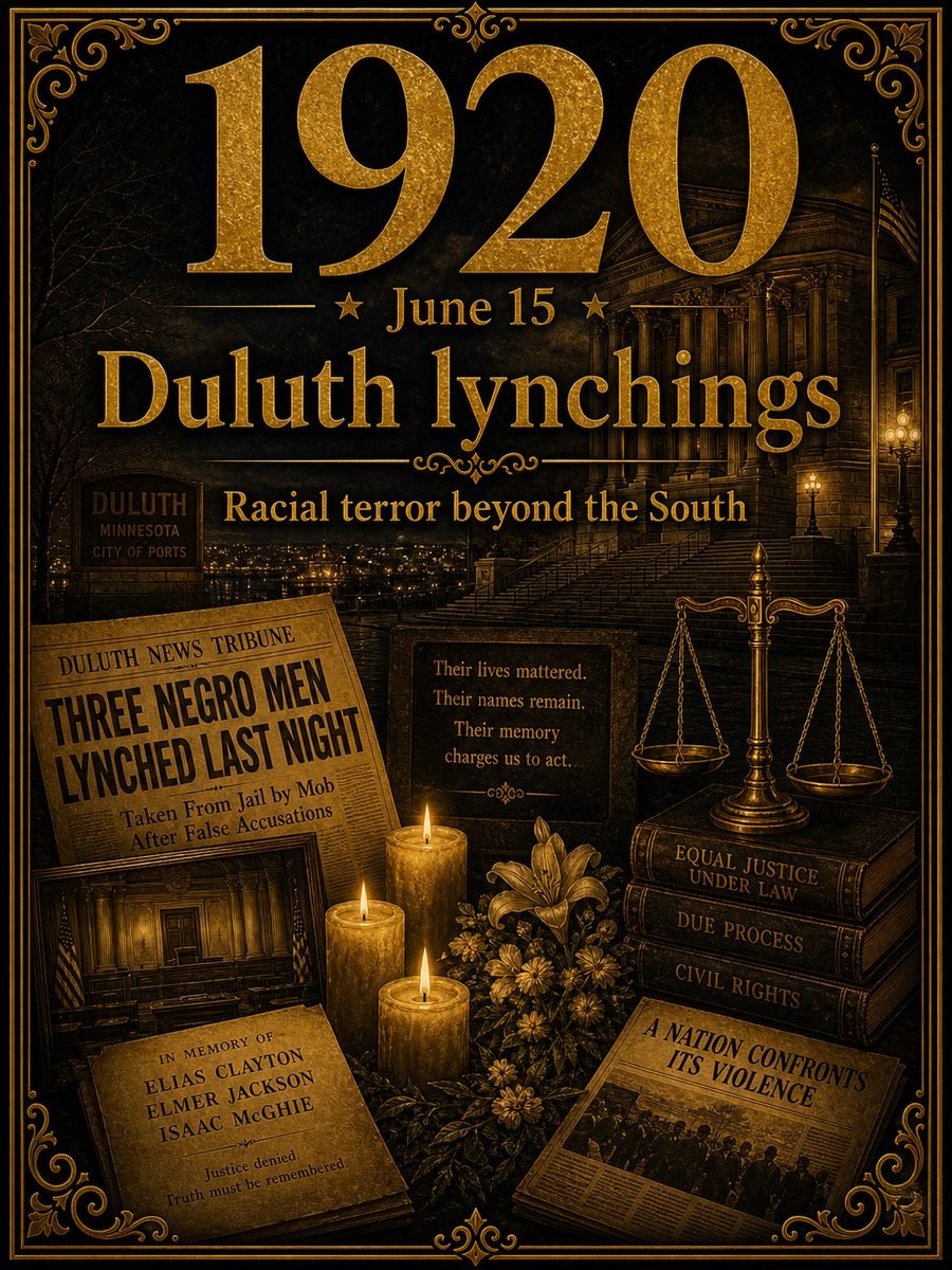 1920 — Three Black men are lynched in Duluth, Minnesota