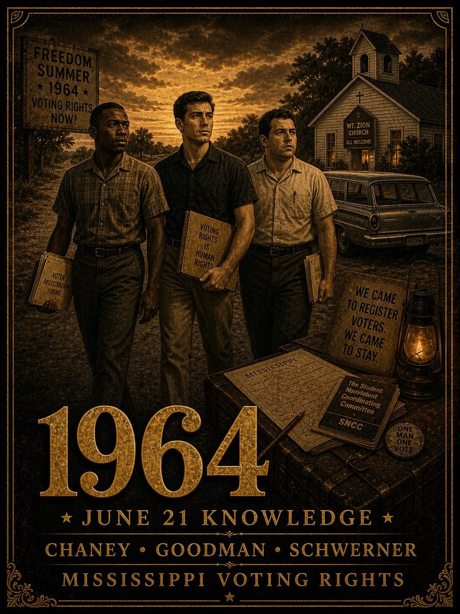 1964 — Chaney, Goodman, and Schwerner are murdered in Mississippi