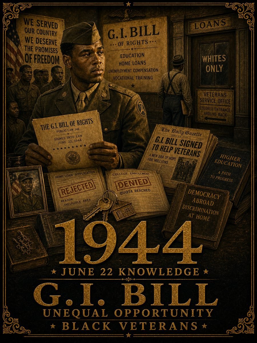 1944 — The G.I. Bill is signed, but Black veterans face discrimination