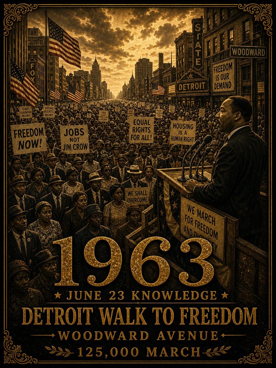 1963 — Detroit’s Walk to Freedom draws a massive civil rights crowd