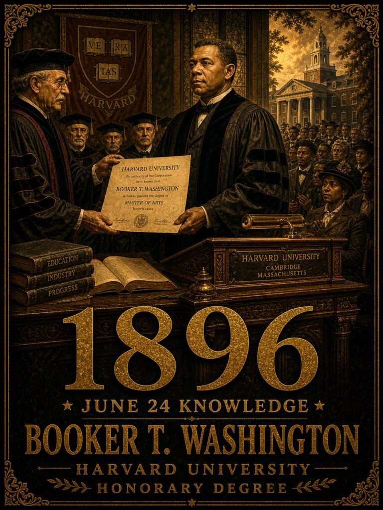 1896 — Booker T. Washington receives an honorary degree from Harvard