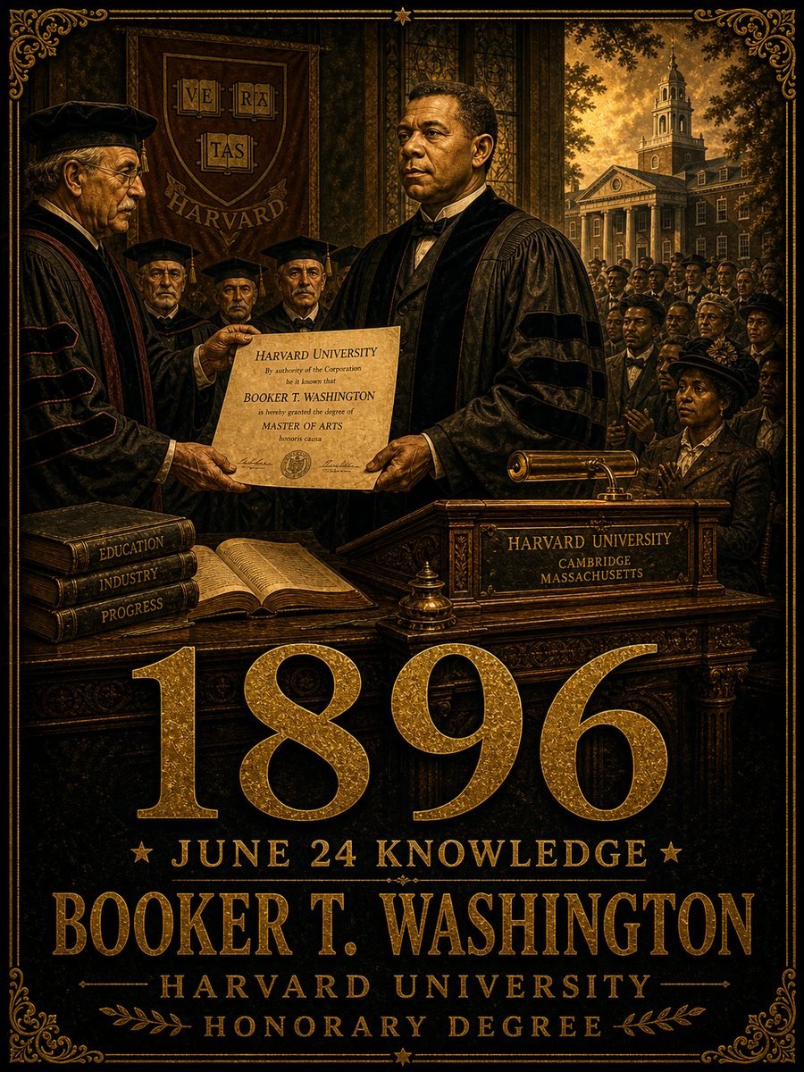1896 — Booker T. Washington receives an honorary degree from Harvard