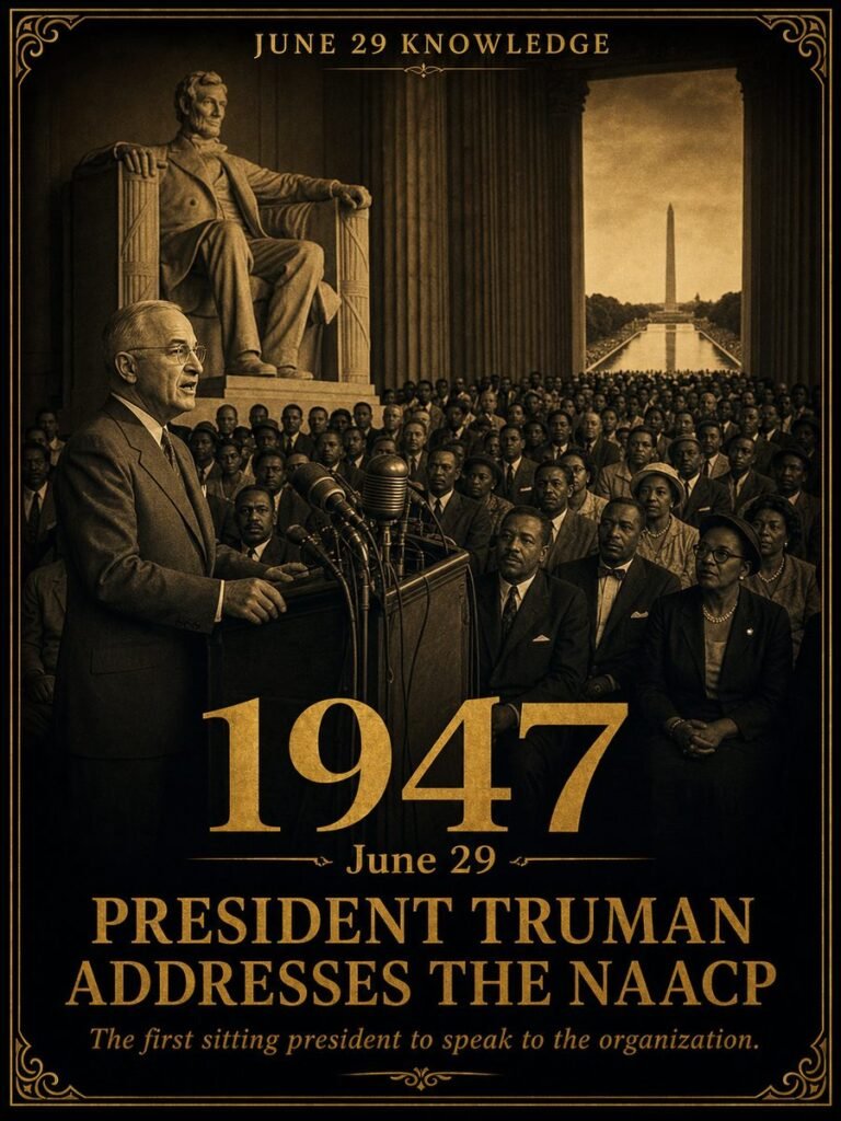 1947 — President Truman addresses the NAACP at the Lincoln Memorial