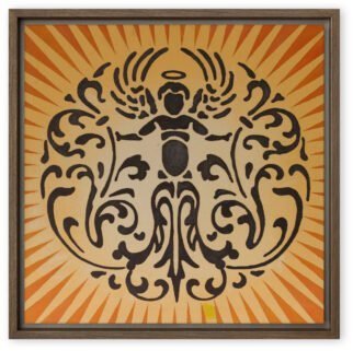Angel on Wheels framed canvas print