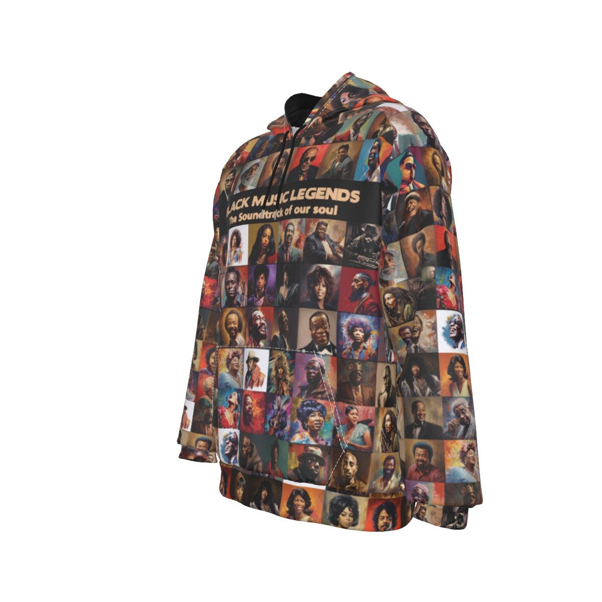Black Music Legend Raglan Hoodie - Image 4