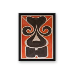 Abstract Skate — framed canvas print in a black float frame