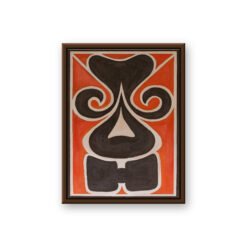 Abstract Skate — framed canvas print in a brown float frame