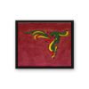 Abstract Skater — framed canvas print in a black float frame