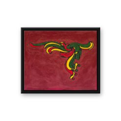 Abstract Skater — framed canvas print in a black float frame