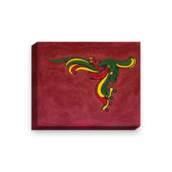 Abstract Skater — stretched canvas print, 38mm bar with mirror-wrapped edges