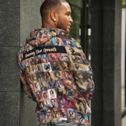 Alternative view of Black Music Legend Heavy Fleece Raglan Zip Up Hoodie With Pocket