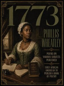 1773 — Phillis Wheatley publishes the first book of poetry by a Black American