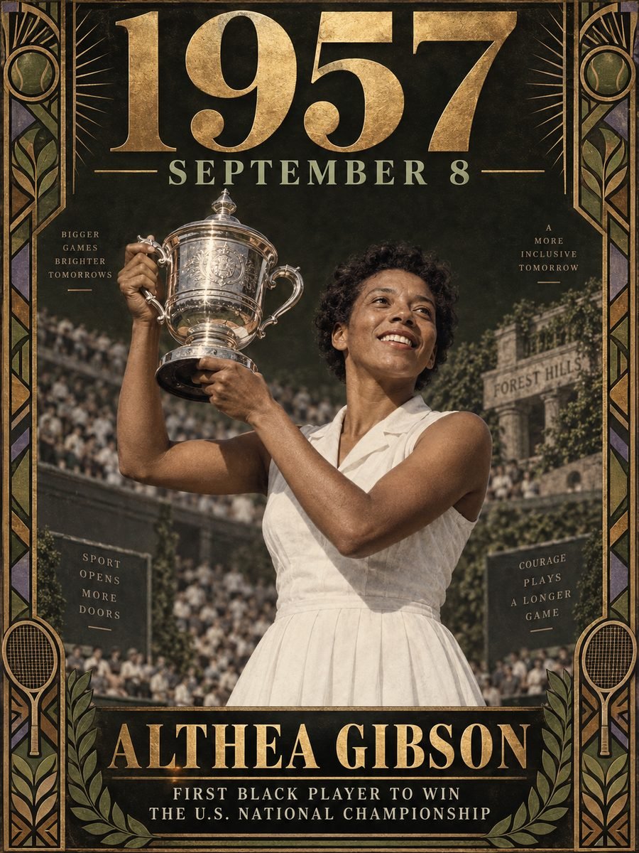 1957 — Althea Gibson wins the U.S. National Championship