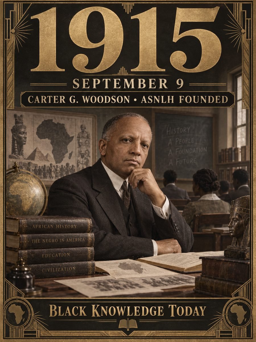 1915 — Carter G. Woodson founds the study of Black history