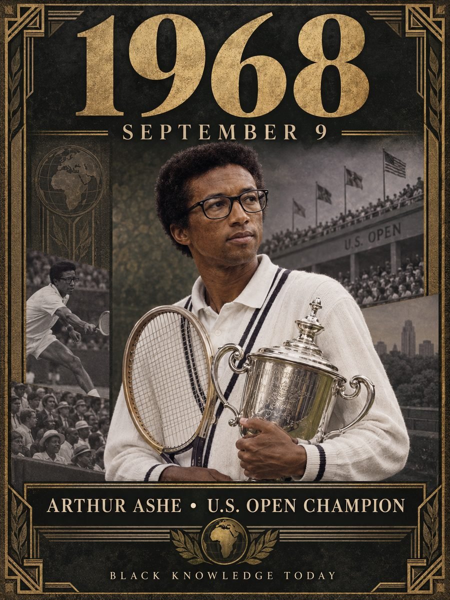1968 — Arthur Ashe wins the first U.S. Open