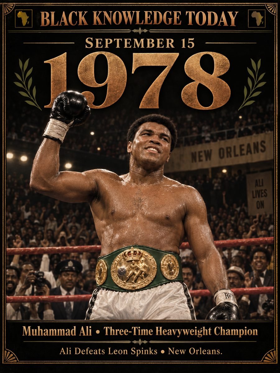 1978 — Muhammad Ali wins the heavyweight title a third time