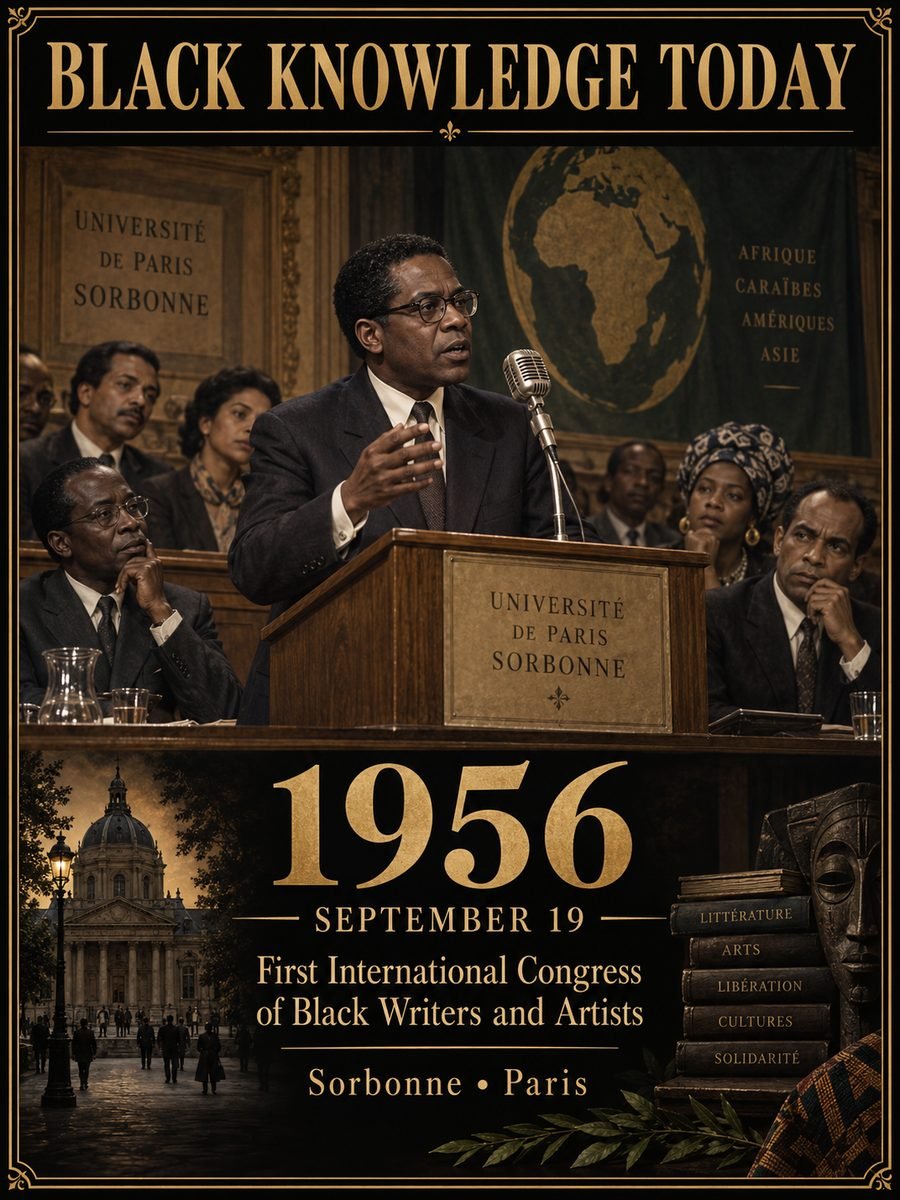 1956 — The First Congress of Black Writers and Artists convenes in Paris