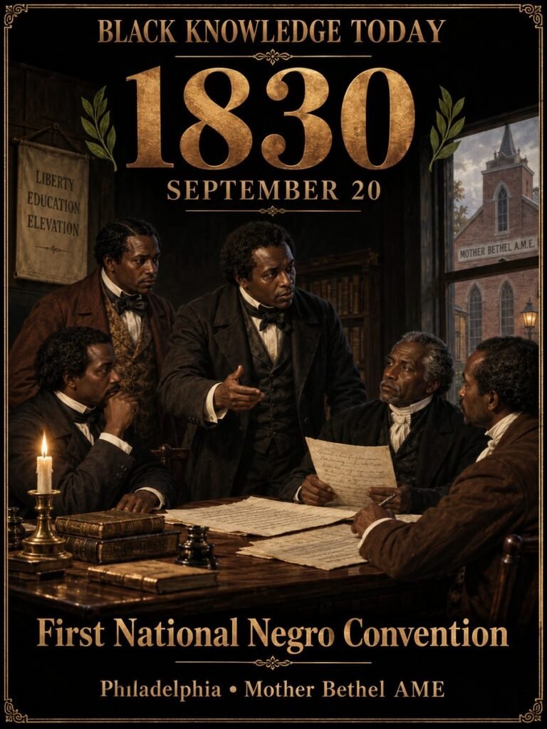 1830 — The first National Negro Convention gathers in Philadelphia