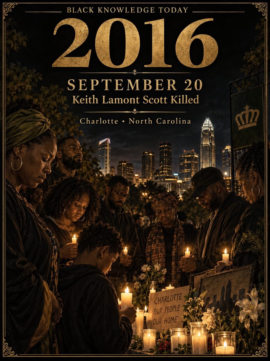 2016 — Keith Lamont Scott is killed in Charlotte