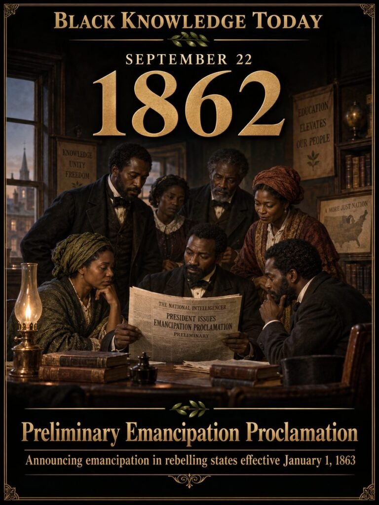 1862 — Lincoln issues the preliminary Emancipation Proclamation