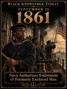 1861 — The Union Navy opens enlistment to Black sailors