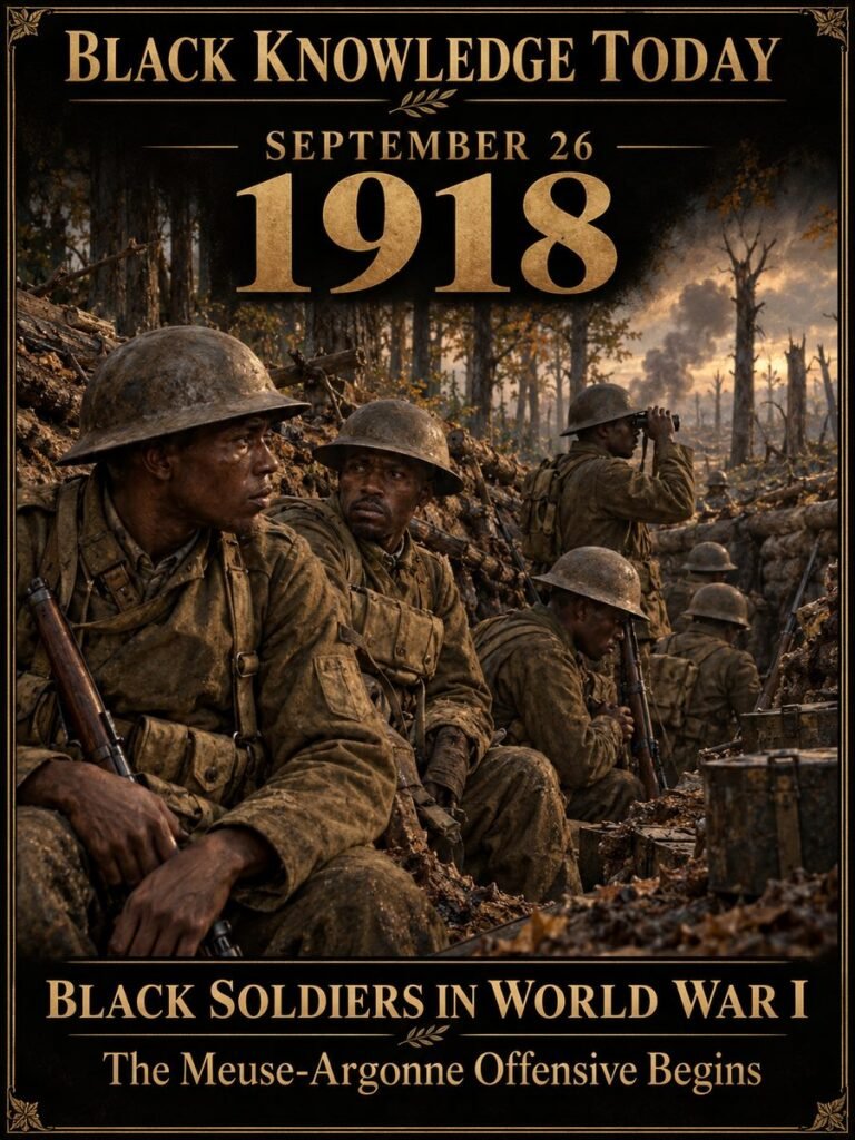 1918 — Black soldiers fight in the Meuse-Argonne offensive