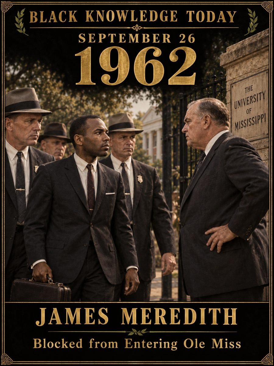 1962 — Mississippi blocks James Meredith a third time