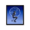 Demon on Wheels — framed canvas print in a black float frame