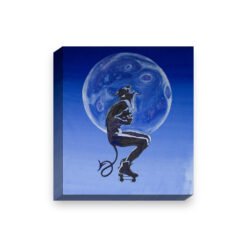 Demon on Wheels — stretched canvas print, 38mm bar with mirror-wrapped edges