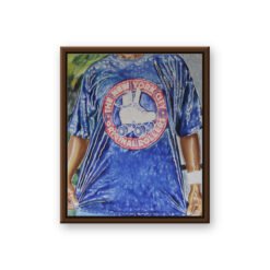 In the Park — framed canvas print in a brown float frame