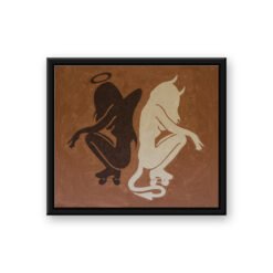 Shadow of Evil — framed canvas print in a black float frame