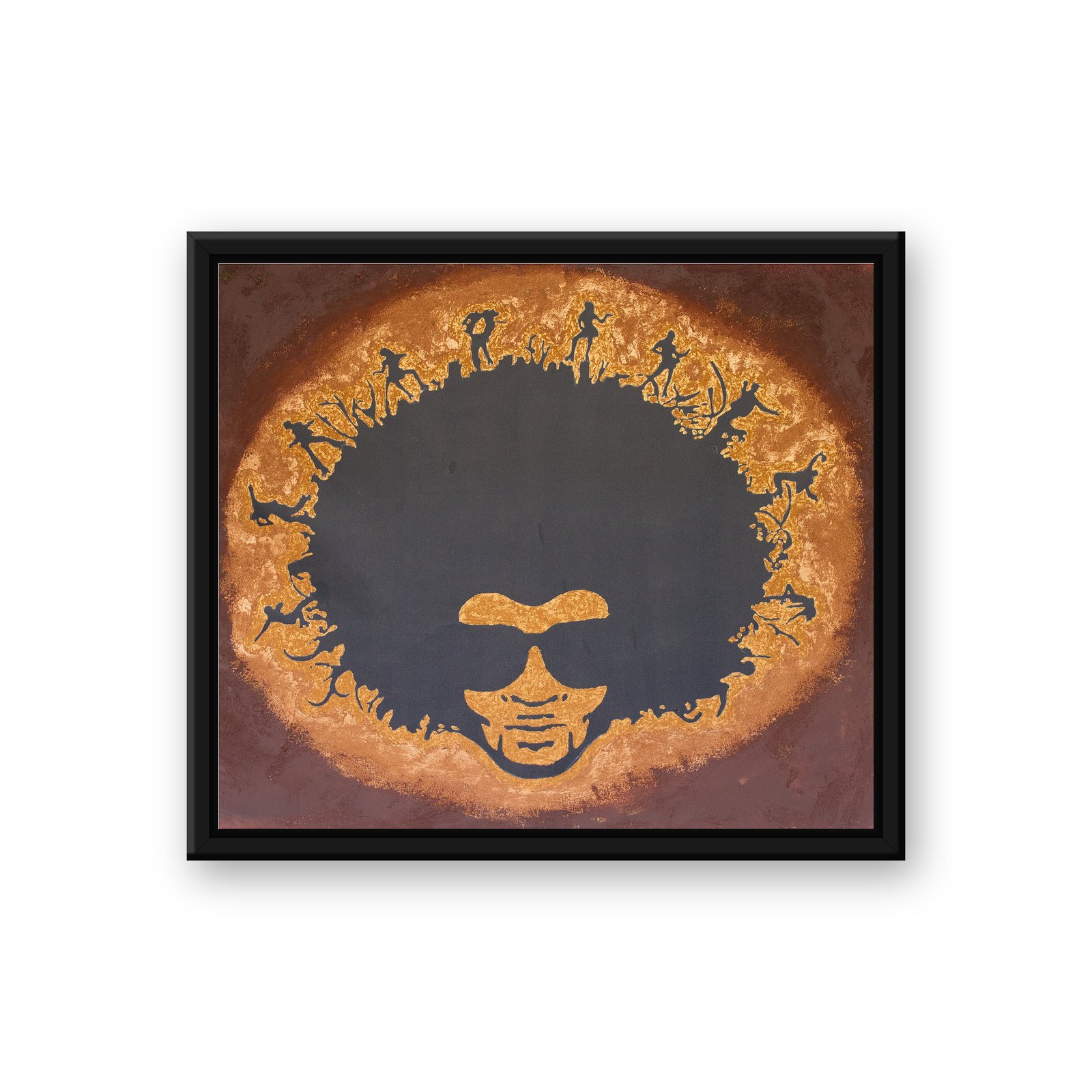 Soul Man — framed canvas print in a black float frame