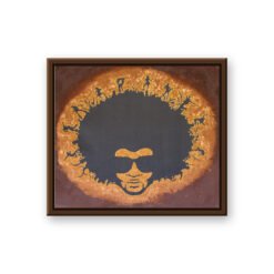 Soul Man — framed canvas print in a brown float frame
