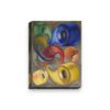 Wheels — stretched canvas print, 38mm bar with mirror-wrapped edges