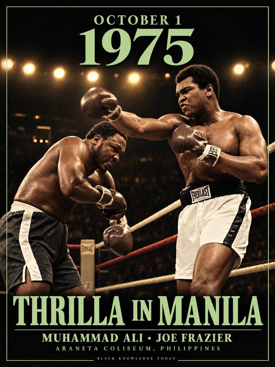 1975 — Muhammad Ali defeated Joe Frazier in the Thrilla in Manila