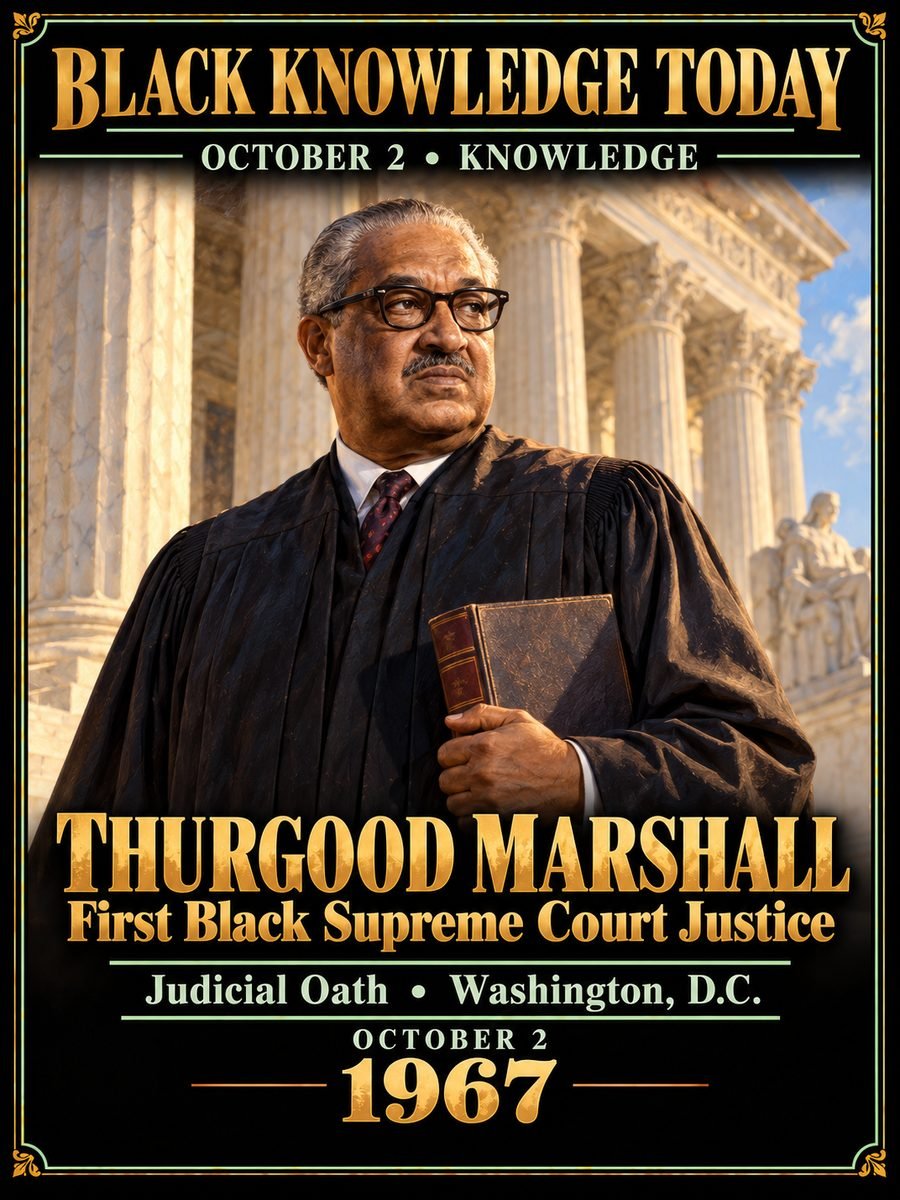 1967 — Thurgood Marshall was sworn in as a U.S. Supreme Court justice