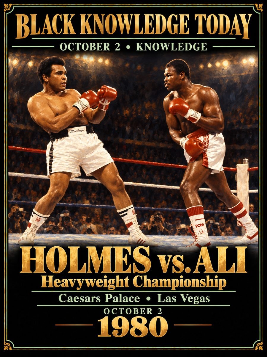 1980 — Larry Holmes stopped Muhammad Ali to keep the heavyweight championship