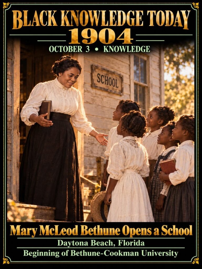 1904 — Mary McLeod Bethune opened her school for Black girls in Daytona Beach