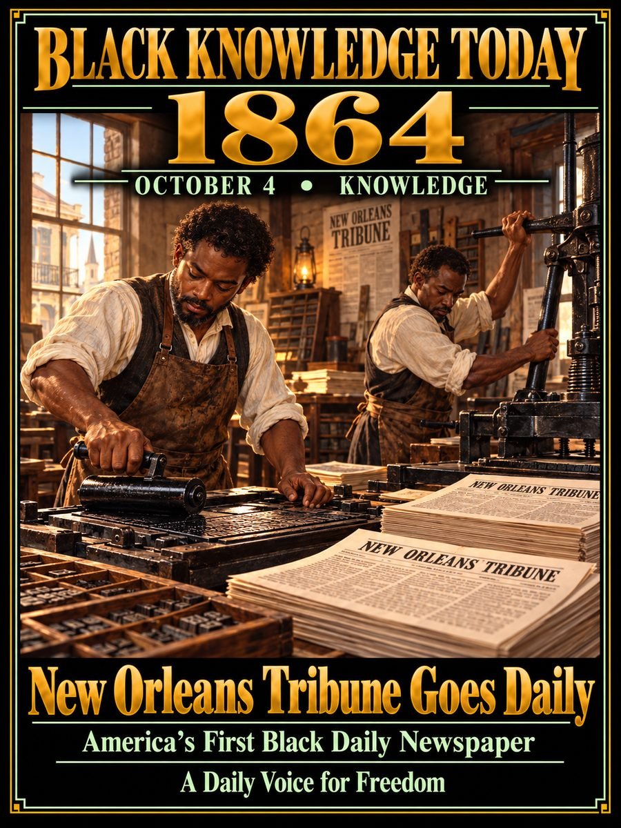 1864 — The New Orleans Tribune became the nation’s first Black daily newspaper