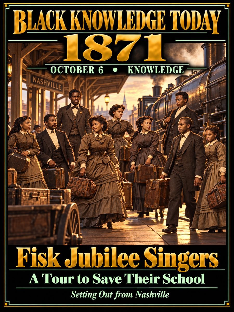 1871 — The Fisk Jubilee Singers began their first fundraising tour