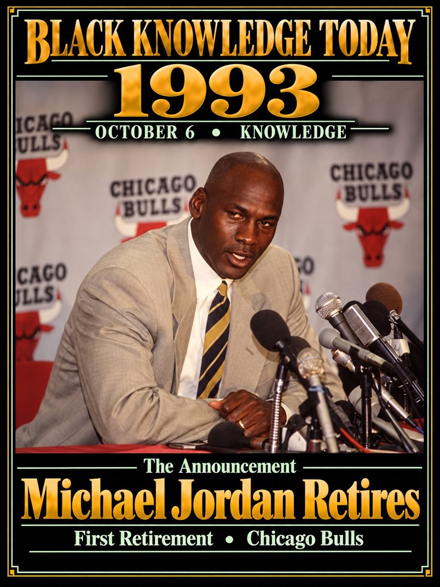 1993 — Michael Jordan announced his first retirement from the NBA