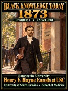 1873 — Henry E. Hayne became the first Black student at the University of South