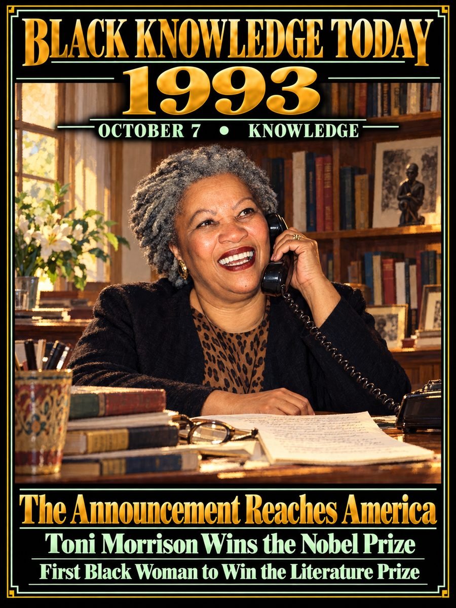 1993 — Toni Morrison was awarded the Nobel Prize in Literature
