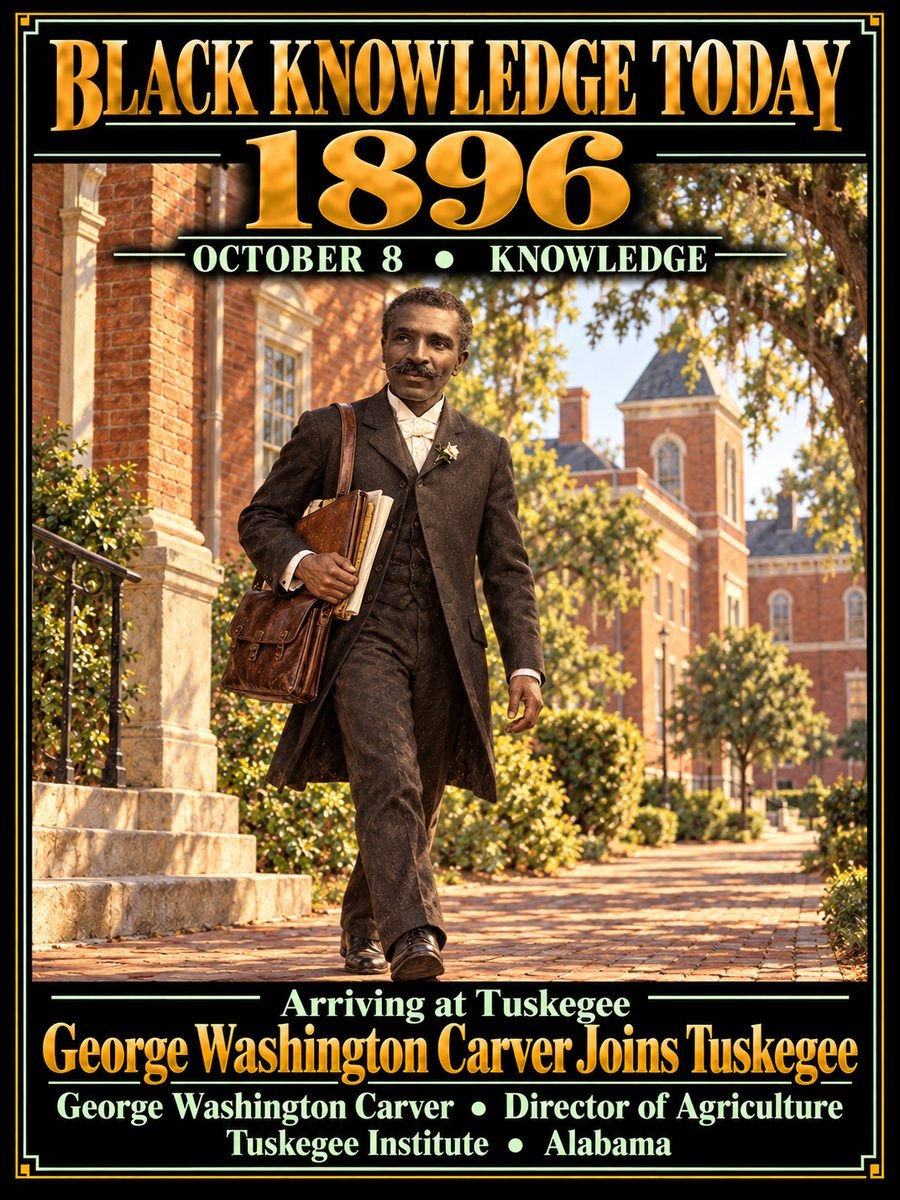 1896 — George Washington Carver joined Tuskegee’s faculty