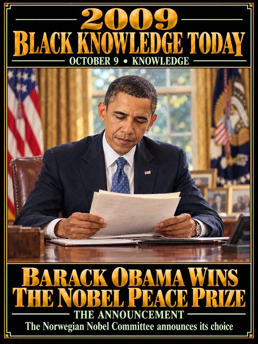 2009 — Barack Obama was awarded the Nobel Peace Prize